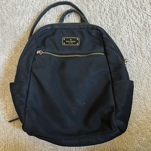 Black nylon katespade mini back pack